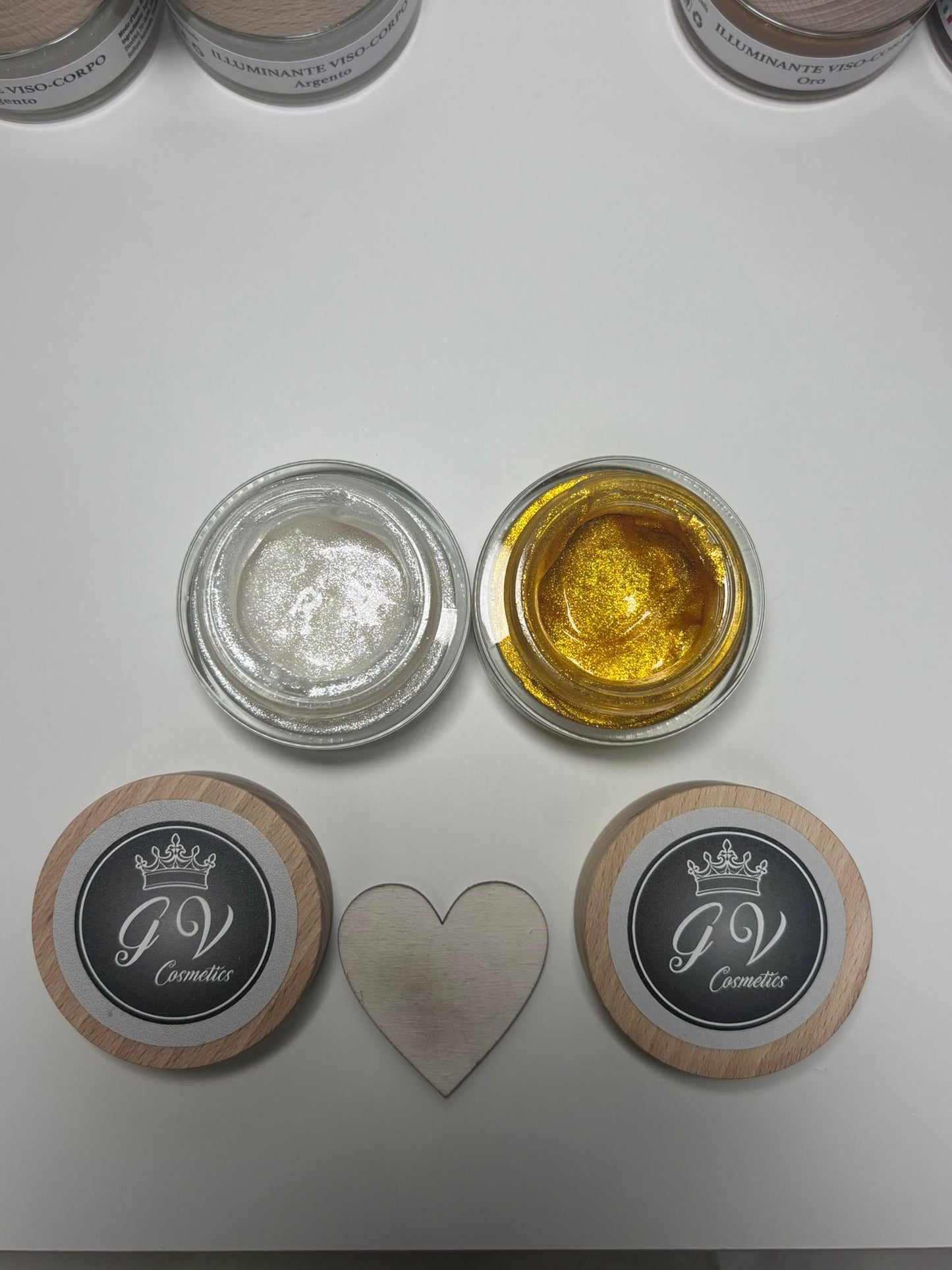 Illuminanti viso-corpo oro e argento