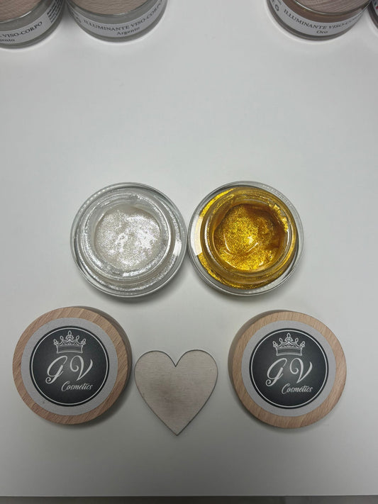 Illuminanti viso-corpo oro e argento