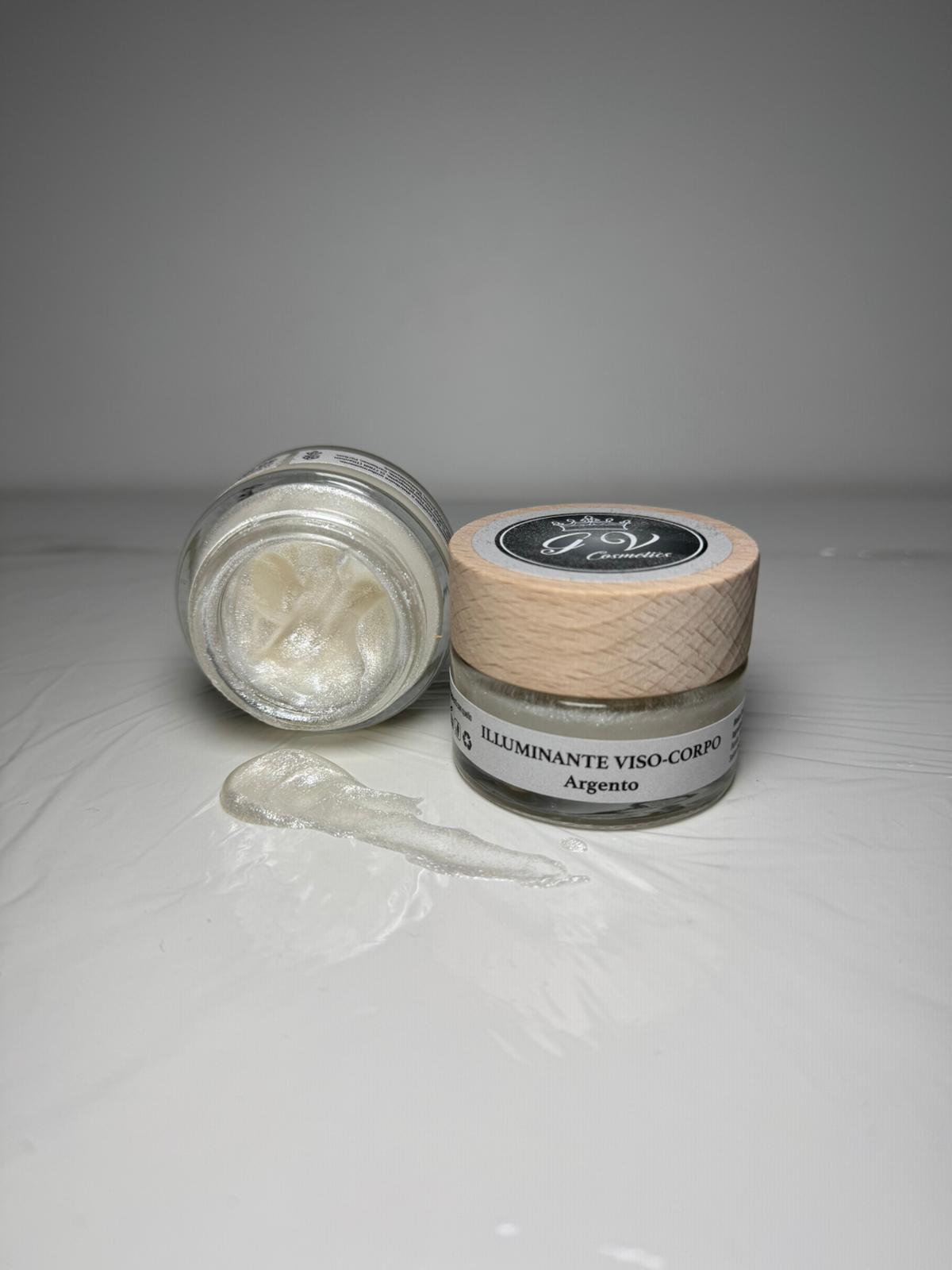 Illuminante viso-corpo argento
