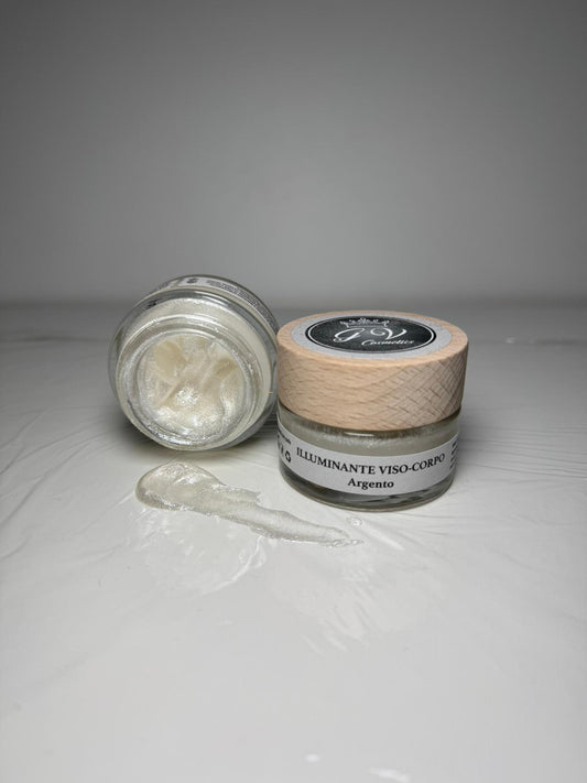 Illuminante viso-corpo argento